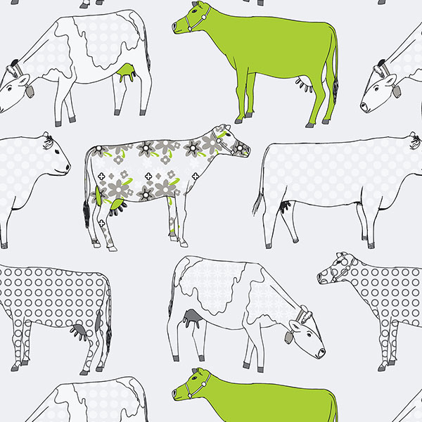 Patton Wallcoverings KE29928 Creative Kitchens Cow Parade Wallpaper